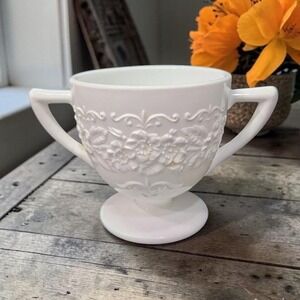 Indiana Glass Orange Blossom Sugar Bowl, Vintage Open Vase Replacement Tableware